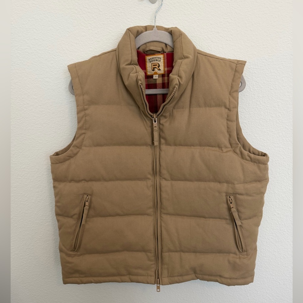 Resistol Double R Quilted Cotton Vest Small Brown